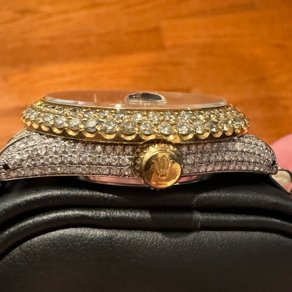 SOLD!! Rolex 18K Datejust Oyster Perpetual Black Dial 36mm Watch Two Tone VS1 - Picture 5 of 14